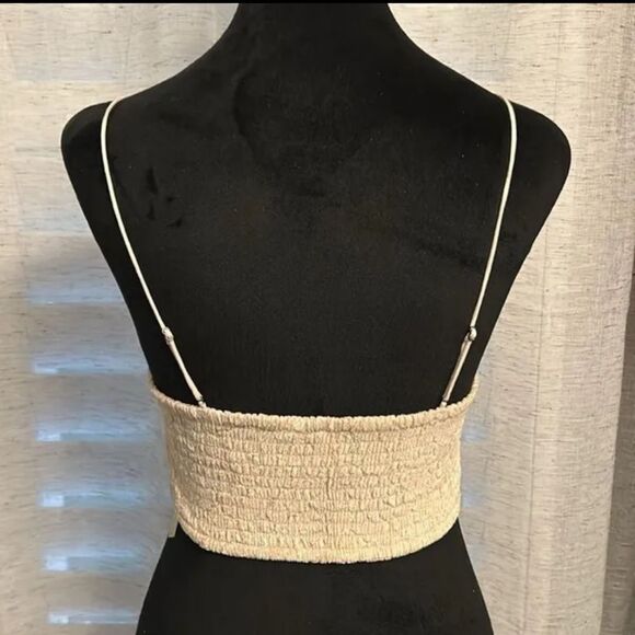 NWOT Free People | FP One Cream One Carrie Flocked Bralette Sz Small - Picture 5 of 6